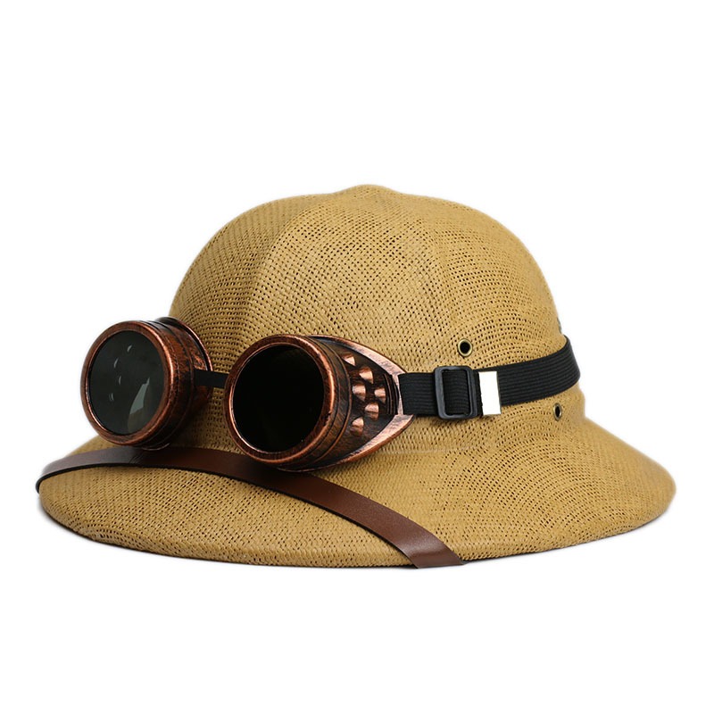 Equestrian Helmet - Steam Punk Explorer Pith Helmet With