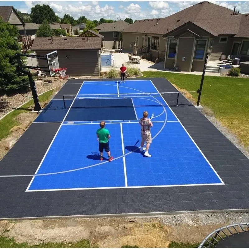 Outdoor Sport Floor Tiles - long warranty PP pickleball court flooring