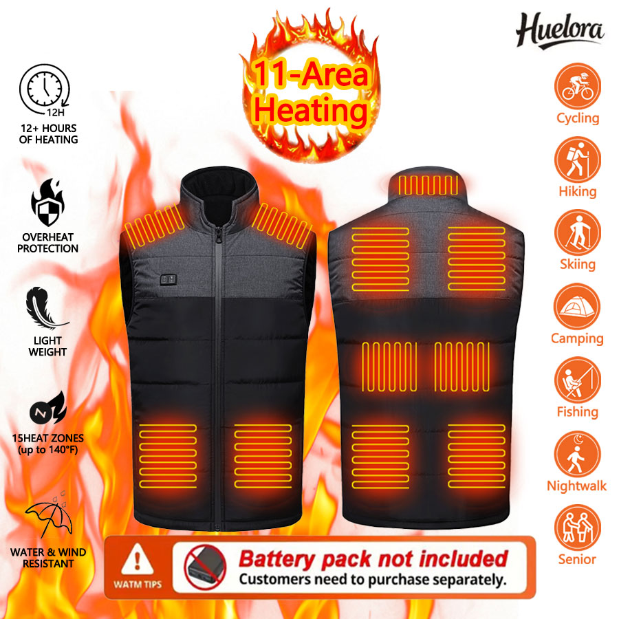 Outdoor Sport Area - 11 Area Heated Stand-collar Vest Men