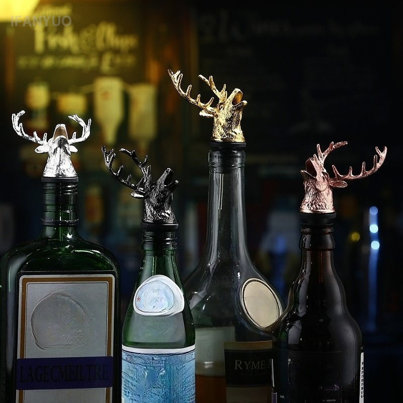 Zinc Alloy Deer Head Wine Pour - Head Racket Boom recension och pris