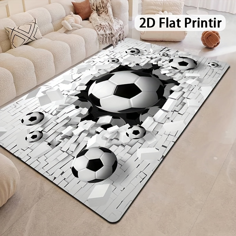 Soccer Ball 3D Effect Rug Flan - Outdoor Sport Area recension och pris