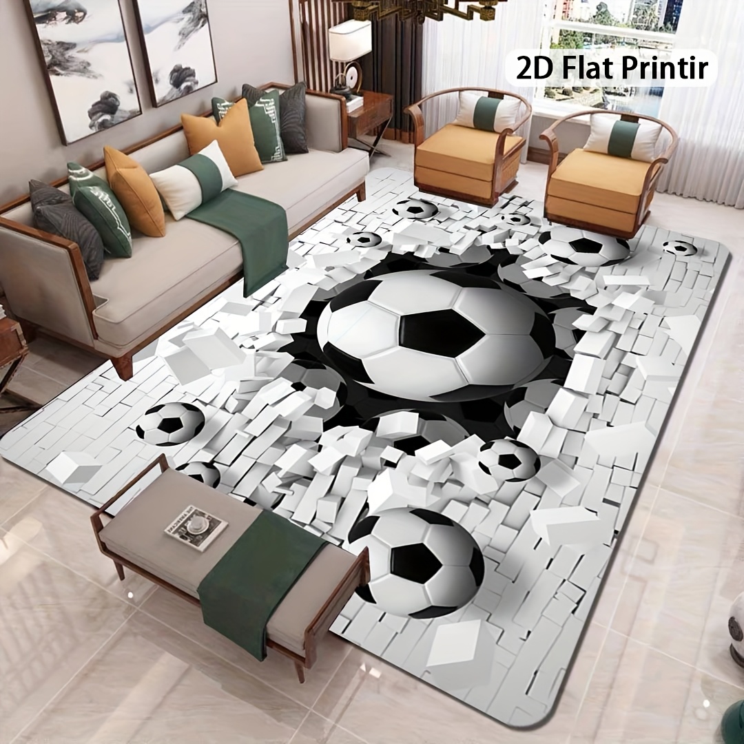 Soccer Ball 3D Effect Rug Flan - Outdoor Sport Area recension och pris