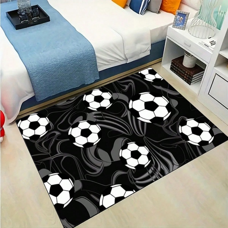 Black Gray Swirl Soccer Print  - Outdoor Sport Area recension och pris