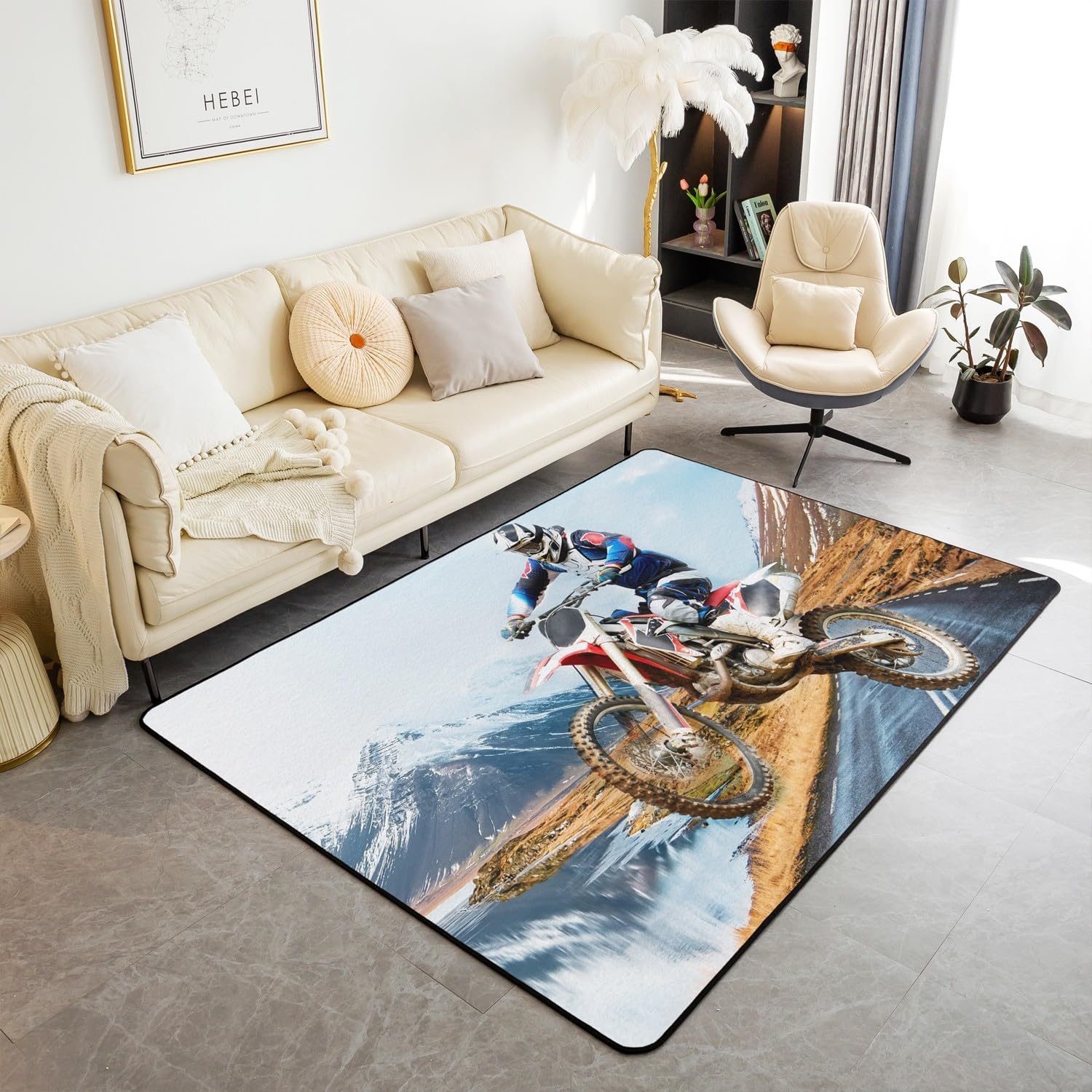 Teen Dirt Bike Area Rug for Li - Outdoor Sport Area recension och pris
